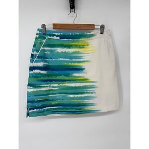 EP‎ Pro Skort Blue Green Yellow Brushstroke Casual Athletic Women's Sz 6
